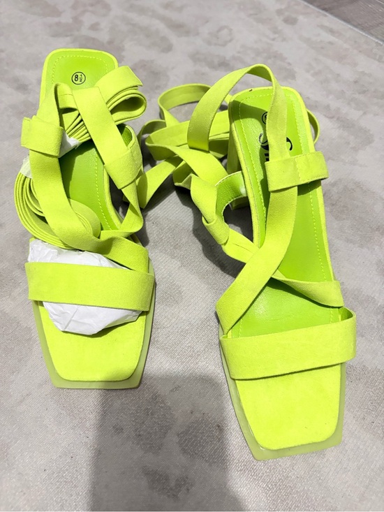 Shoes - Women’s Neon Lime Strappy Sandals